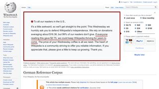 
                            4. German Reference Corpus - Wikipedia