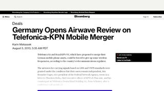 
                            6. Germany Opens Airwave Review on Telefonica-KPN Mobile ...