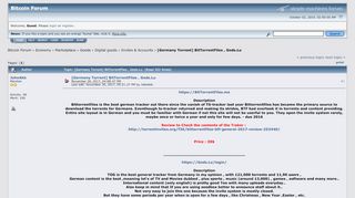 
                            2. [Germany Torrent] BitTorrentFiles , Gods.Lu - Bitcoin Forum