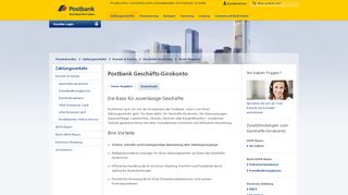 
                            2. Geschäfts-Girokonto - Postbank