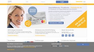 
                            7. Geschäftskonto, Privatkonto - Onlinekonto.de