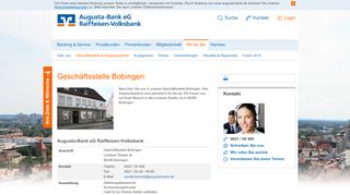 
                            9. Geschäftsstelle Bobingen, Lindauer Straße - Augusta-Bank ...