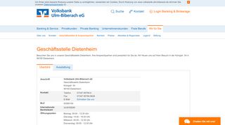 
                            4. Geschäftsstelle Dietenheim | Volksbank Ulm-Biberach eG