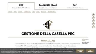 
                            6. Gestione della casella PEC | OAF – FAF