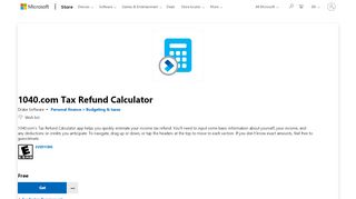 
                            6. Get 1040.com Tax Refund Calculator - Microsoft …