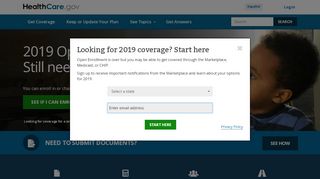 
                            5. Get 2019 health coverage. Health Insurance Marketplace ...