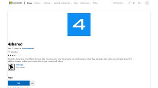 
                            7. Get 4shared - Microsoft Store