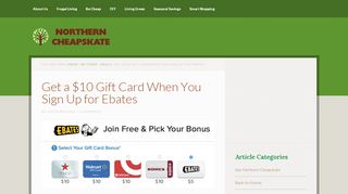 
                            9. Get a $10 Gift Card When You Sign Up for Ebates