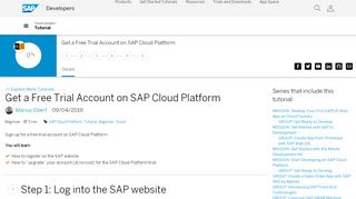 
                            1. Get a Free Trial Account on SAP Cloud Platform | SAP