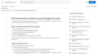 
                            11. Get a summary of data in your Google Account - Google ...