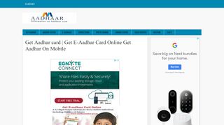 
                            7. Get Aadhar card | Get E-Aadhar Card Online Get …