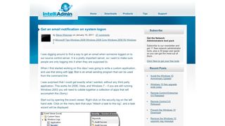 
                            3. Get an email notification on system logon | Remote Administration For ...