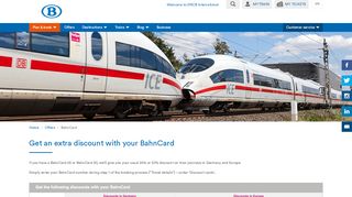 
                            7. Get an extra discount with your BahnCard - B Europe