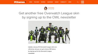 
                            3. Get another free Overwatch League skin by signing up to ...