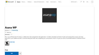 
                            7. Get Asana WP - Microsoft Store