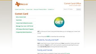 
                            2. Get - Comet Card - Comet Card Office - UT Dallas