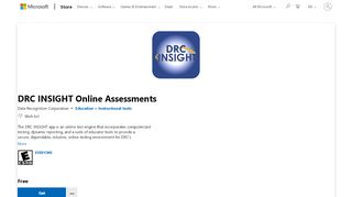 
                            1. Get DRC INSIGHT Online Assessments - Microsoft Store