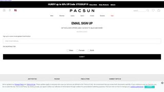 
                            4. Get Email - PacSun