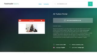 
                            4. Get Enrol.aetuition.co.uk news - AE Tuition Portal