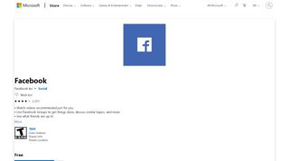 
                            5. Get Facebook - Microsoft Store