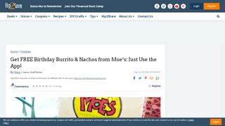 
                            4. Get FREE Birthday Burrito & Nachos from Moe's: Just Use the App ...