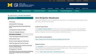 
                            6. Get Help for Students | U-M LSA Earth and Environmental Sciences