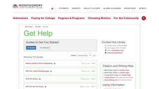 
                            5. Get Help - Library at Montgomery County Community College