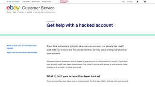 
                            6. Get help with a hacked account | eBay