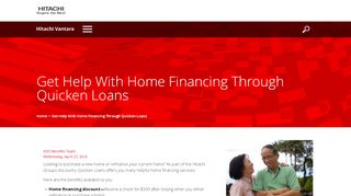 
                            8. Get Help With Home Financing Through Quicken Loans | Hitachi ...