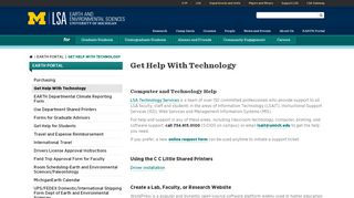 
                            5. Get Help With Technology | U-M LSA Earth and Environmental Sciences