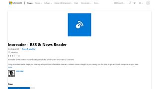 
                            1. Get Inoreader - RSS & News Reader - Microsoft Store