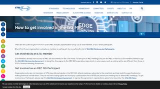 
                            9. Get Involved in MEC - ETSI