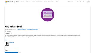 
                            1. Get KBL mPassBook - Microsoft Store