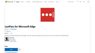 
                            9. Get LastPass for Microsoft Edge - Microsoft Store