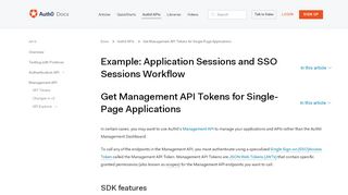 
                            8. Get Management API Tokens for Single-Page ... - Auth0