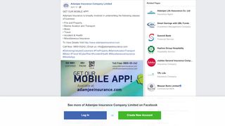 
                            3. GET OUR MOBILE APP! Adamjee Insurance... - Adamjee Insurance ...