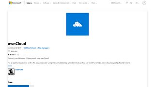 
                            10. Get ownCloud - Microsoft Store