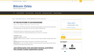 
                            4. Get Paid FREE Bitcoins To Click on Advercoins - Bitcoin Orbis