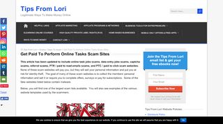 
                            9. Get Paid To Perform Online Tasks Scam Sites