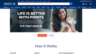 
                            5. Get Points on Purchases - Sears