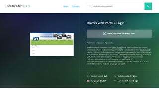 
                            4. Get Ptidrivers.unitedevv.com news - Drivers Web Portal » Login