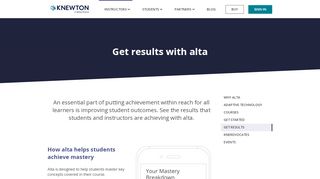 
                            4. Get results with alta - Knewton