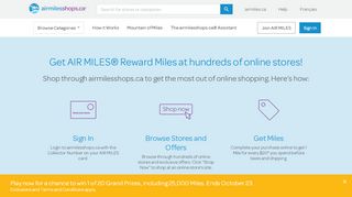 
                            7. Get Rewarded at 200+ online retailers | airmilesshops.ca