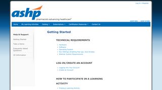 
                            2. Get Started - ASHP eLearning