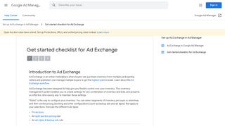 
                            2. Get started checklist for Ad Exchange - Google Ad Manager ...