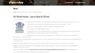 
                            8. Get Started voucher - sign on today for QGrants
