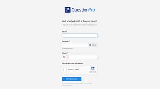 
                            1. Get started with a Free Account - QuestionPro