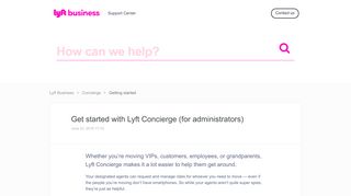 
                            6. Get started with Lyft Concierge (for administrators ...