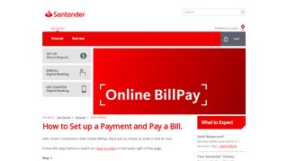 
                            11. Get Started with Online Billpay | Santander Bank