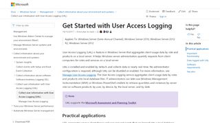 
                            9. Get Started with User Access Logging | Microsoft Docs